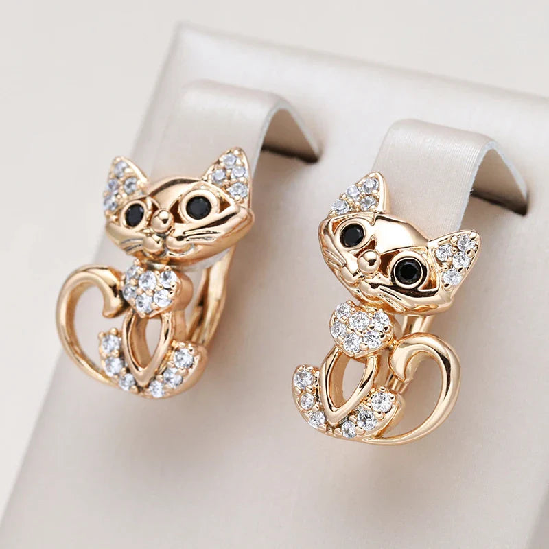 Brinco Gatinho com Zircônia